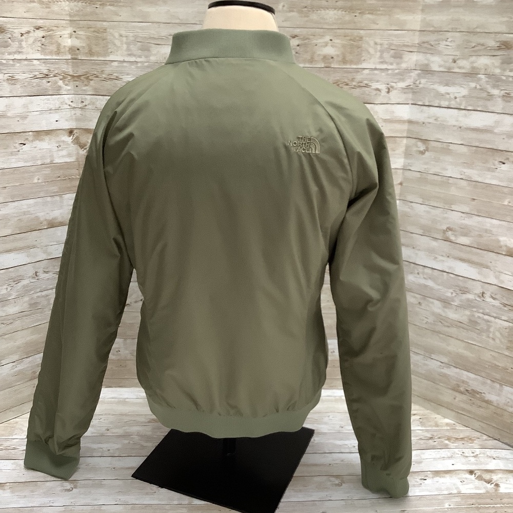 The North Face Puffer Bomber Jacket Insulated Olive Army Green M Medium - Picture 2 of 16